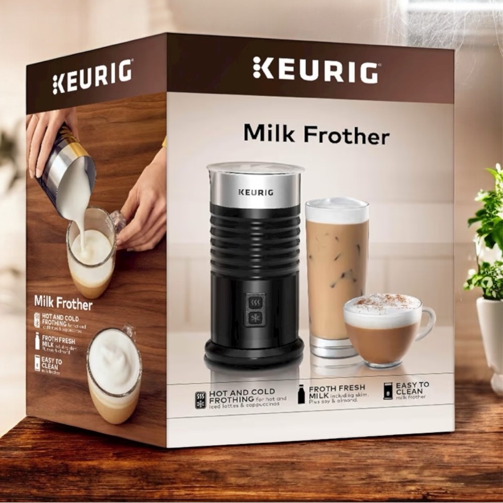 New Keurig Milk Frother stand alone barista latte coffee bar